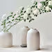 Handmade White Ceramic Bud Vase – Japandi Minimalist Decor, Modern Neutral Vase for Table, Shelf, Bedroom & Home