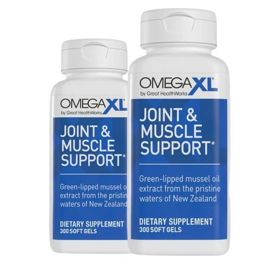 OmegaXL Joint & Muscle Support 300 Soft Gels – Pack of 2 | Green-Lipped Mussel Oil
