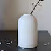 Handmade White Ceramic Bud Vase – Japandi Minimalist Decor, Modern Neutral Vase for Table, Shelf, Bedroom & Home