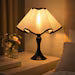 Petal Table Lamp – Romantic Bedside Lamp with Fabric Shade, Retro Artistic Accent Light for Bedroom & Home Decor